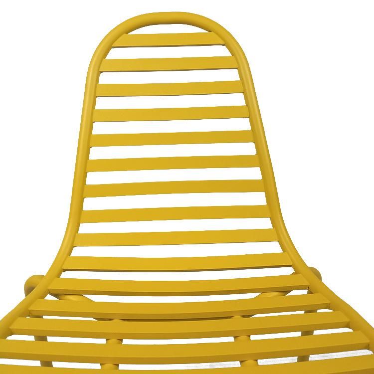 Modern Stylish Peanut Shape Outdoor Aluminum Leisure Garden Cafe Restaurant Bar Chair
