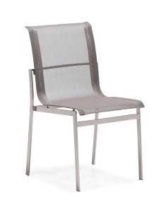 Outdoor Textilene Chairs Armless with Stainless Steel Frames