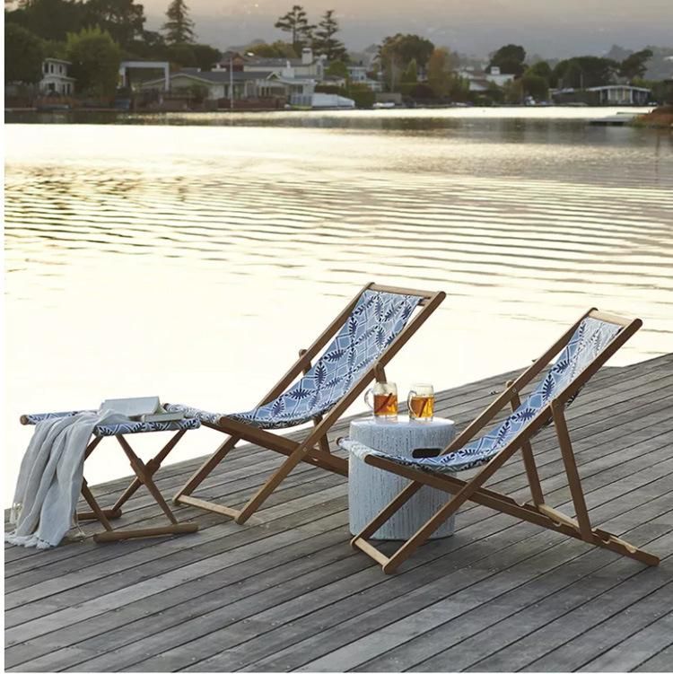 Camping Outdoor Furniture Wood Deck Folding Garden Beach Chairs Chair