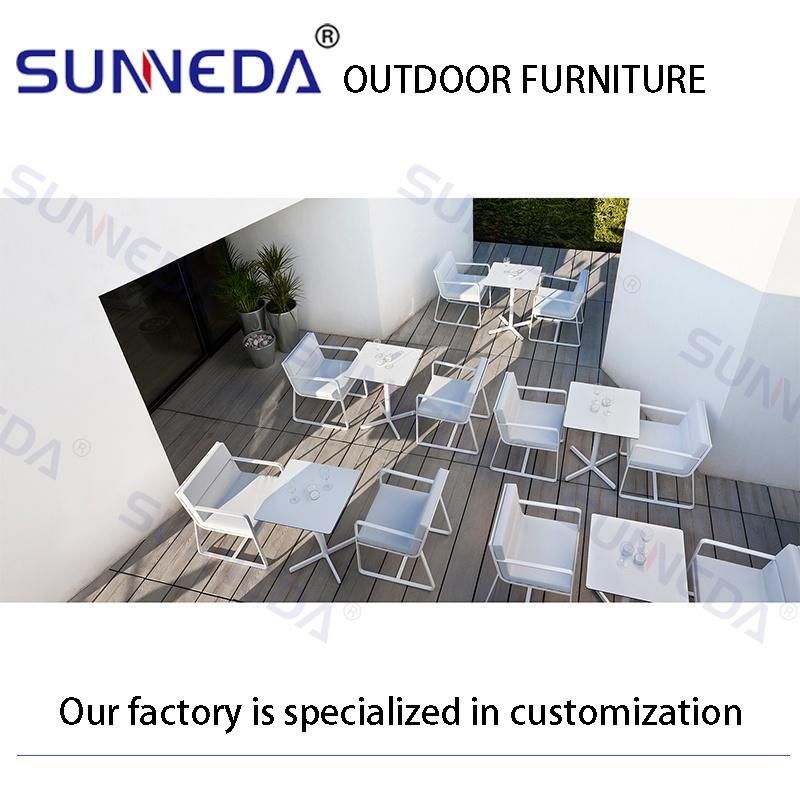 Good Quality Patio Leisure Waterproof Woven Rope Chair Aluminum Table Dining Sets Outdoor Garden Furniture