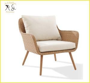 Restaurant Outdoor Aluminium Synthetic Rattan Armchair