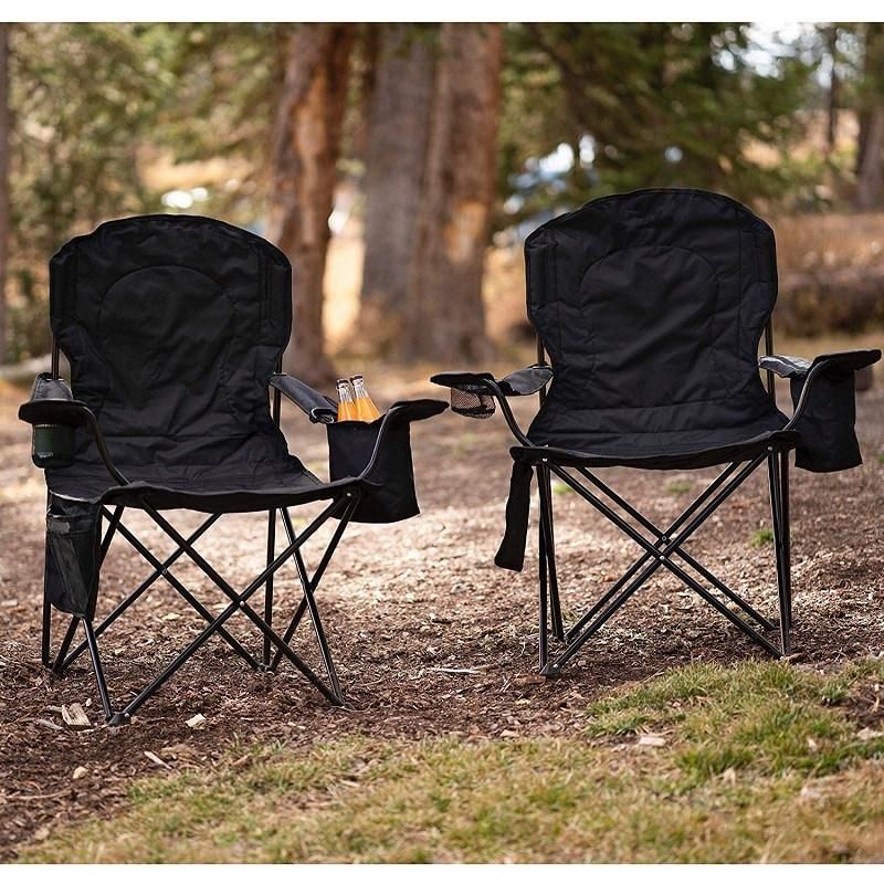 Amazon Ebay Hot Sale Portable Camping Quad Chair with 4-Can Cooler