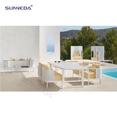 Hot-Selling Creative Design Customized Laser Cut Aluminum Frame Garden Patio Outdoor Table&Chair