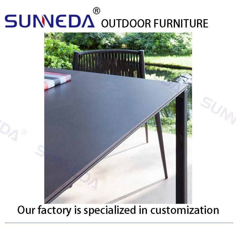 Best Selling Aluminium Alloy Durable Pub Restaurant Fashion Outdoor Table Set