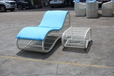 Colorful Modern OEM by Sea Chaise Chair Rattan Outdoor Furniture