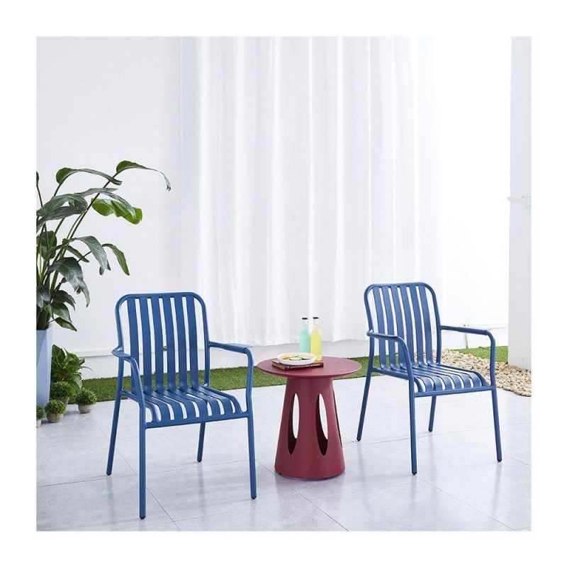 Aluminum Colorful Round Side Table