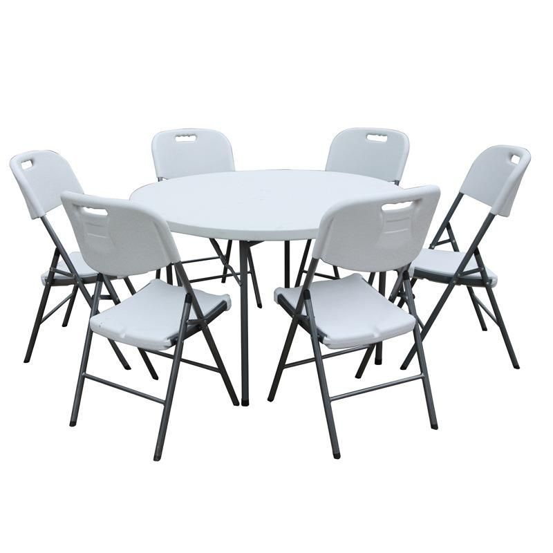 Wholesale 72 Inch Lightweight Outdoor White Plastic Round Folding Table