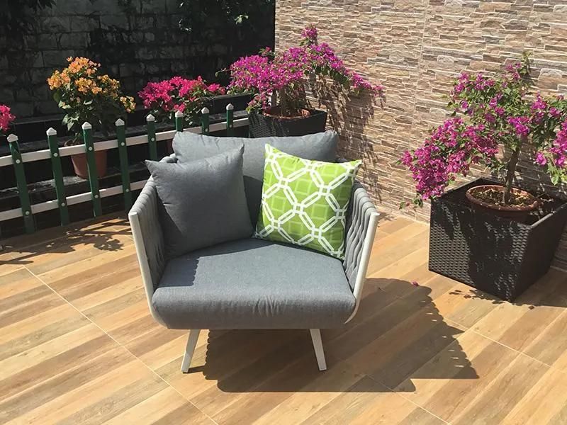 Outdoor Living Modern Aluminum Fabric Sofa Furniture with Pillow