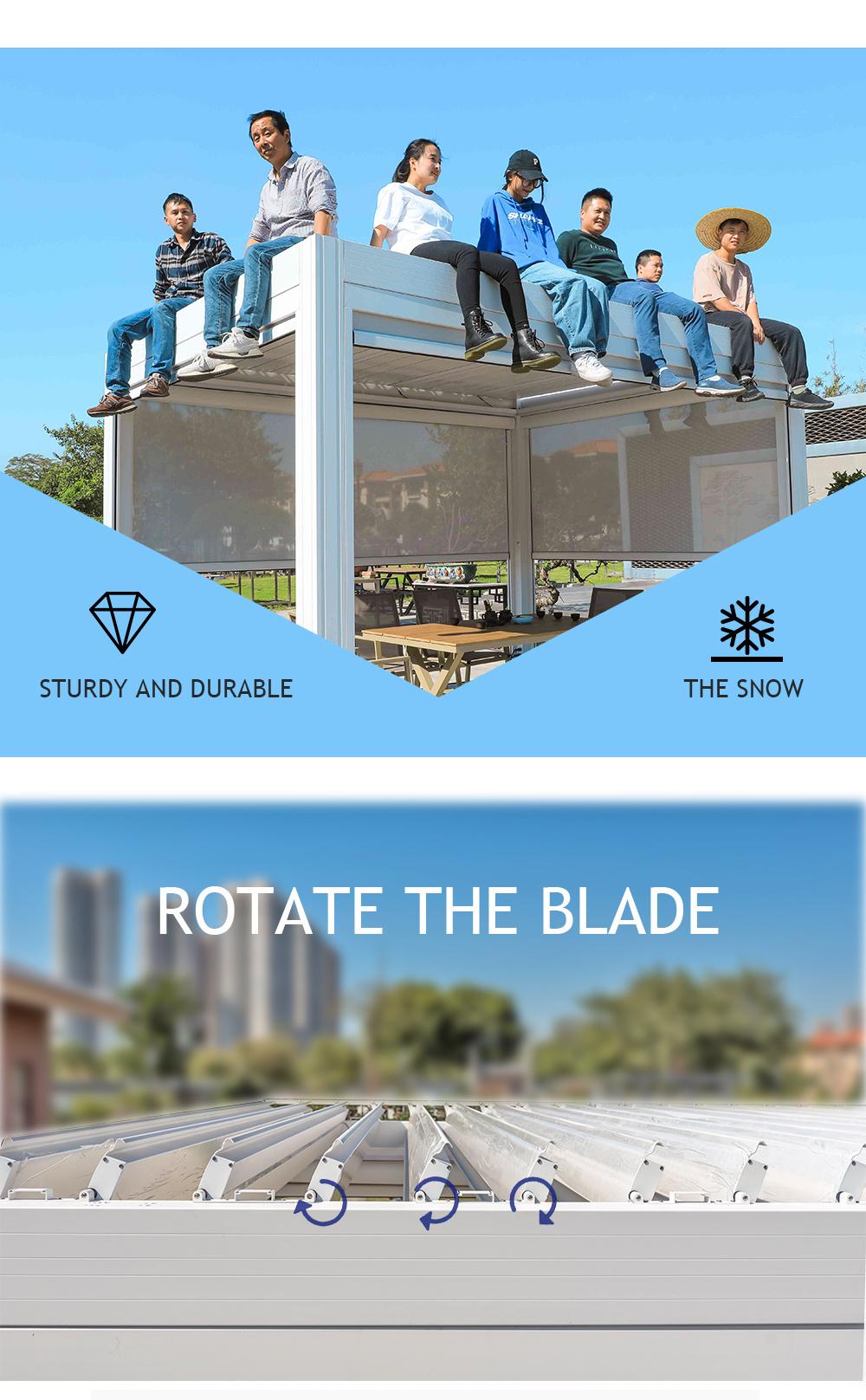 Carton Package Customized Darwin or OEM with Retractable Roof Outdoor Pergola