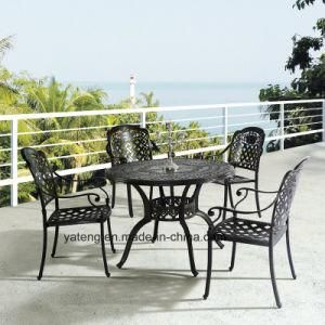 Dark Color Cast Aluminum Furniture Garden Dining Set /Coffee Set with Chair&amp; Table (YT916)