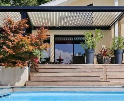 Aluminum Modern Gazebo for Hotel Shading System with Smart Operation