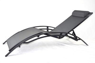 Single Steel Tube Adjustable Beach Chair Bed/ Lounge Chair