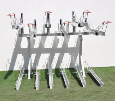 European Hot-Selling Galvanized Double Deck Parking Bike Rack