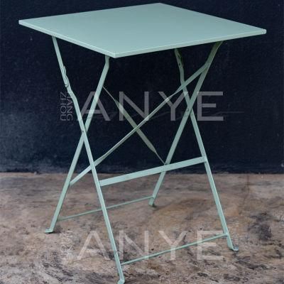 Modern Furniture Outdoor Waterproof Metal Durable Garden Table Square Folding Tea Side Table Dining Table
