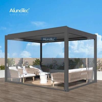 Factory Wholesale DIY Patio Aluminium Pavilion Sun Shade Aluminum Motorized Outdoor Awning Gazebo Louvered Roof Pergola