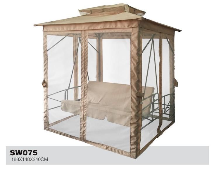 Luxury Gazebo Swing Chair Bed with Mosquito Net