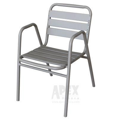 Aluminum Metal Stackable Dining Outdoor Restaurant Cafe Waterproof Silla Chair