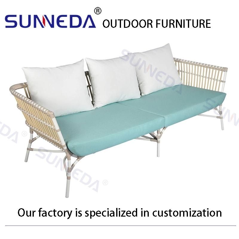 Nordic Style Comfortable Outdoor Garden Sets Rattan Woven Sofar and Chair Sets