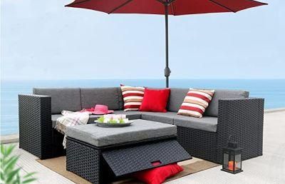 Factory Price Wicker Factory Price 2022 K/D Outdoor Modern Leisure Patio Garden Rattan Furniture Set/ Aluminum Alloy Furniture Sofa Set