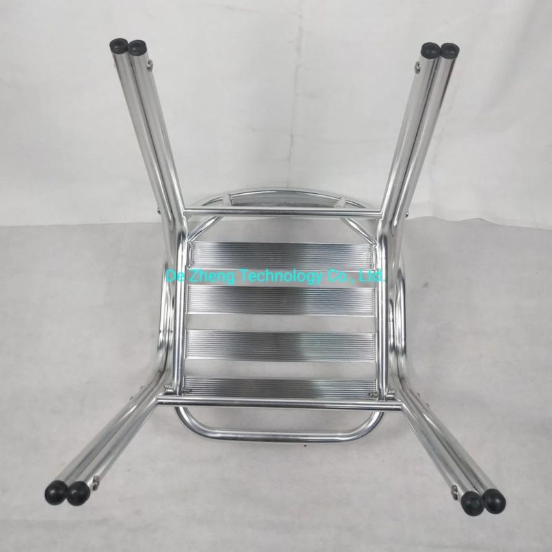 Wholesale Stock High Quality Outdoor Aluminum Patio Stackable Bistro Restaurant Dining Chair