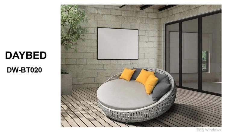Unfolded Customized Darwin Kraft Paper Round Outdoor Lounge Bed Sun Daybed