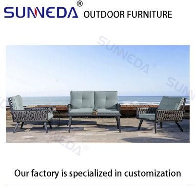 Luxury Patio Outdoor House Sofa Set Furniture Sky Blue Garden Set