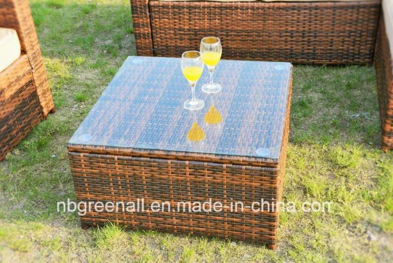 5PCS Kd Garden Patio Outdoor Home Furniture Rattan Sofa with Cushion