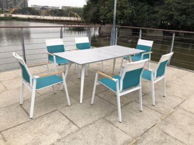 China Customized New OEM Foshan Leisure Chair Rectangular Patio Outside Dining Table
