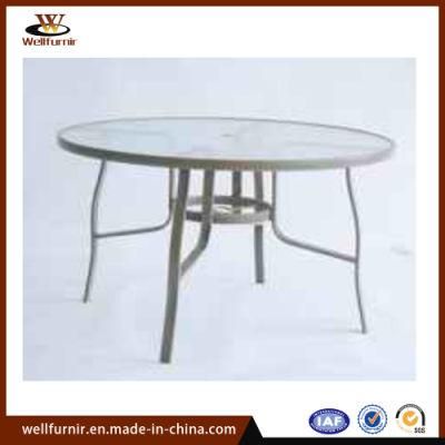2018 Well Furnir Outdoor Office Leisure Dining Glass Round Table