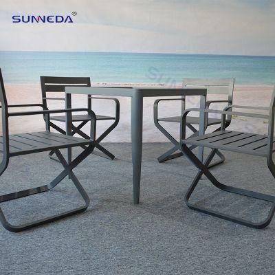 Outdoor Hotel Restaurant Garden Furniture Sets Aluminium Coffee Side Table Chair Set