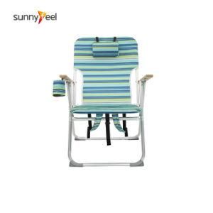 Backpack Beach Chair with Adjustable Pillow and Pocket on The Back