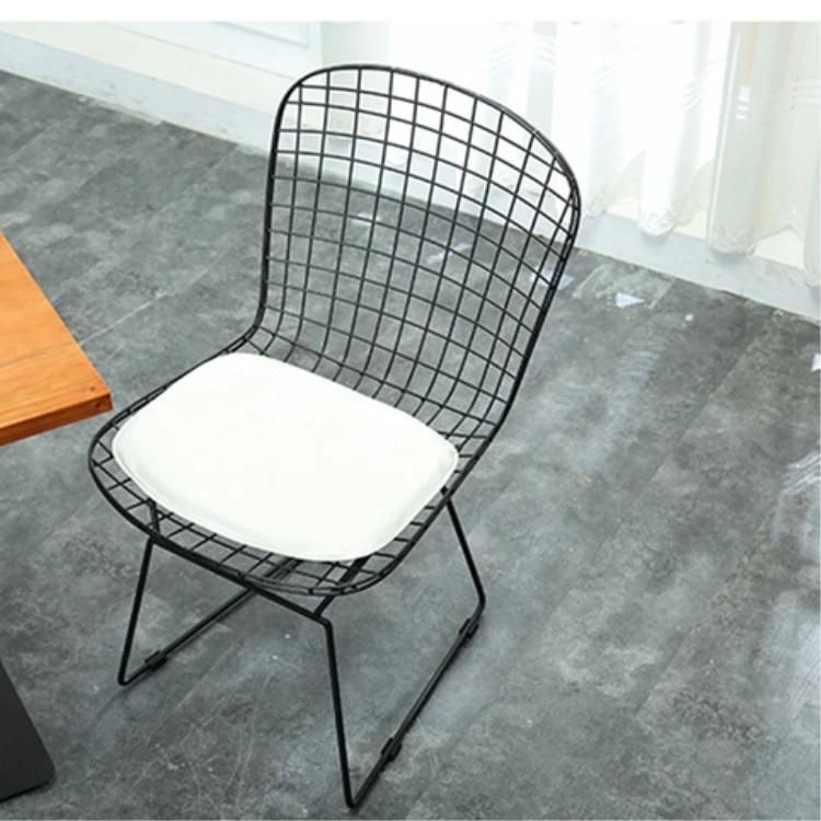 Living Room Modern Wire Chair Luxury Metal Dining Chair Coffee Shop Hot Sell Metal Leisure Accent Chair for Garden