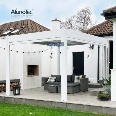 Environmentally Rainproof Louver Gazebo Pavilion Louvered Pergola Outdoor Motorized Pergola