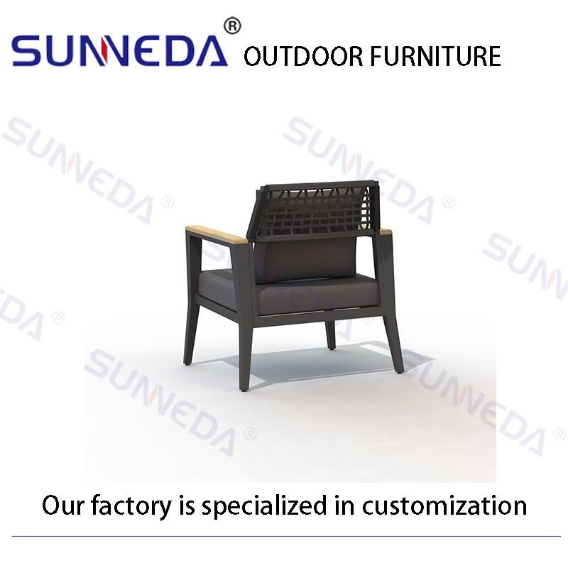 Outdoor Chair Sofa Garden Sets Outdoor Furniture Modern Furniture with Teak Armrest