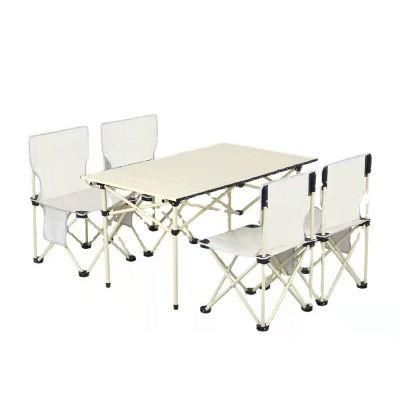 Wholesale Factory Aluminium Folding Table Customizable Foldable Proable Outdoor Picnic Tables and Chairs Set for Backpack Travel