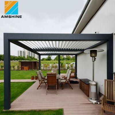 Customized Modern Motorized Louvered Roof Pergolas Outdoor Garden Patio Arch Waterproof Aluminum Bioclimatic Gazebo Pergola