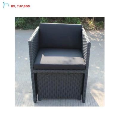C-Outdoor Modern Wicker Arm Chair with Ottoman