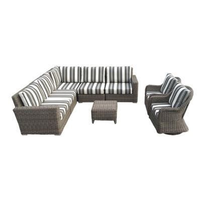 Hot Sell Rattan Sofa with 10cm Cushion and Standard Weaving