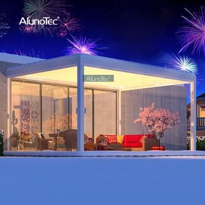 Aluminum Alloy Party AlunoTec Solid Plywood Box Packing Electrical Electric Motorized Pergola