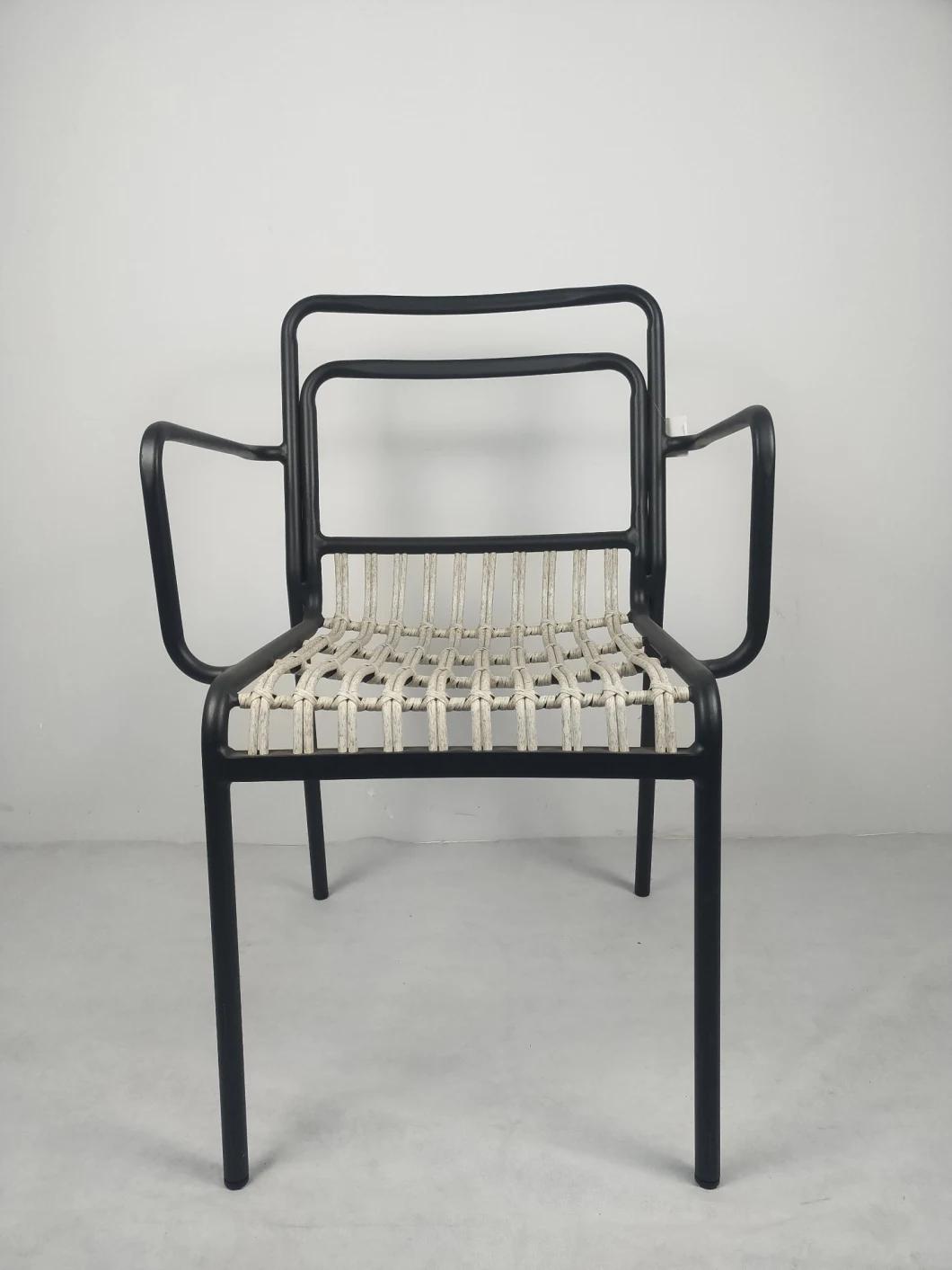 Top Quality Waterproof Project Customized Wicker Stackable Outdoor Cafe Leisure Bar Chair