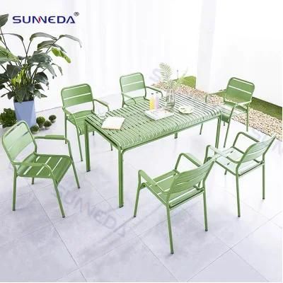 Commercial Coffee Shop Outdoor Table Set with Aluminum Frame