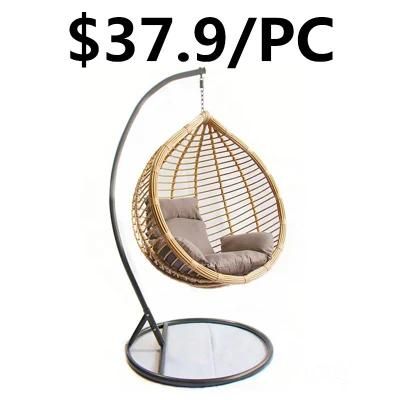 Outdoor Hotel Terrace Rattan Warter Dropped Wicker Hanging Swing Chair