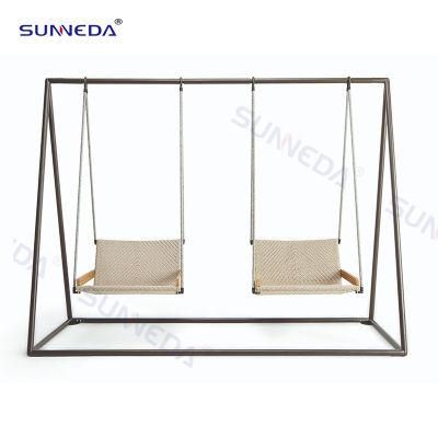 Single Double Seat Rattan Rope Hanging Chair Leisure Swing Chair