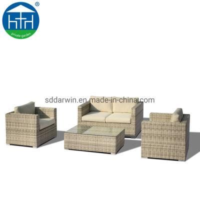 Cheap Outdoor Garden Patio PE Wicker Sofa Lounge in Aluminum