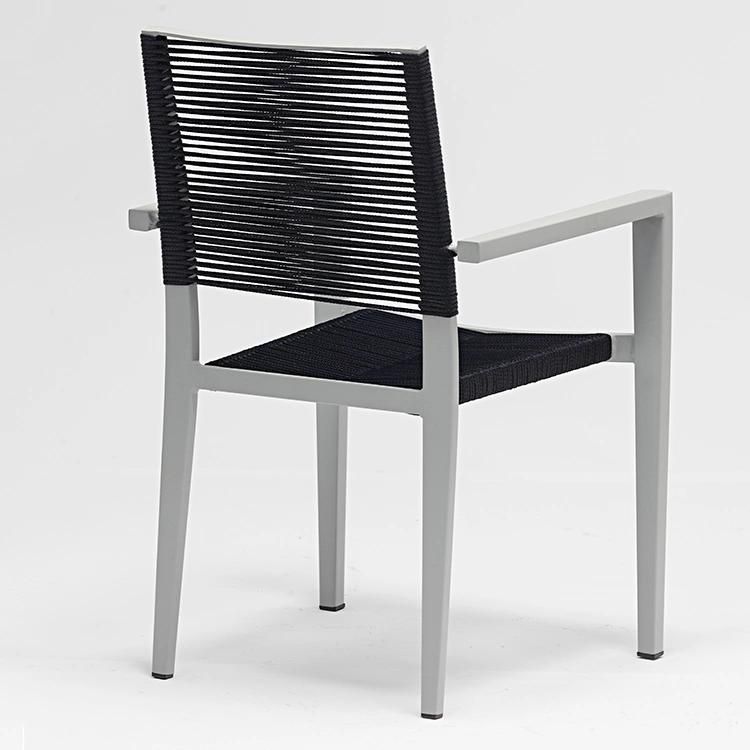 Unique Toscana Black Garden Nordic Dining Outdoor Chairs Stackable Pool Furniture