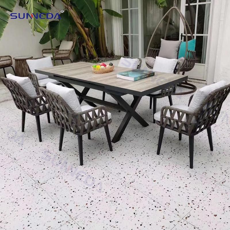 Outdoor Dining Set with High Quality Aluminum Frame Chiars