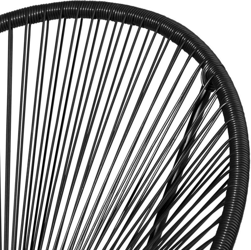 Wholesale Outdoor Furniture Patio Terrace Rattan Chair PE Rattan Metal Table and Chair Garden Set