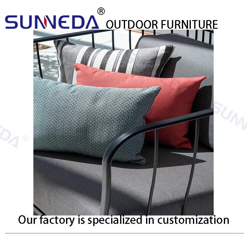 European Style Factory Directly Sell Iron Sectional Sofa Outdoor Furniture