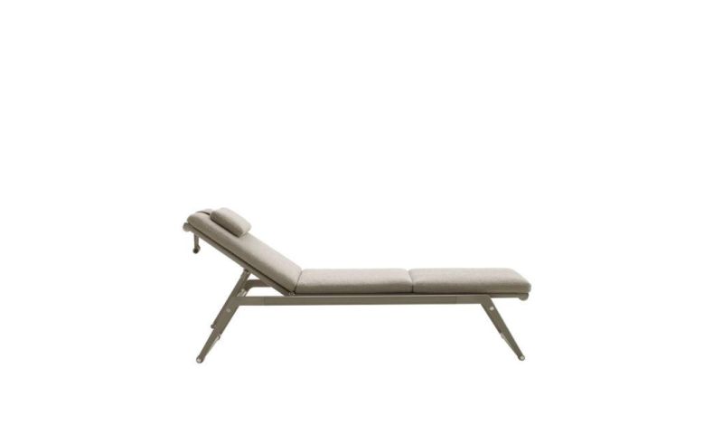 Pool Sun Lounge with Waterproof Teslin Mesh and Stackable Structure