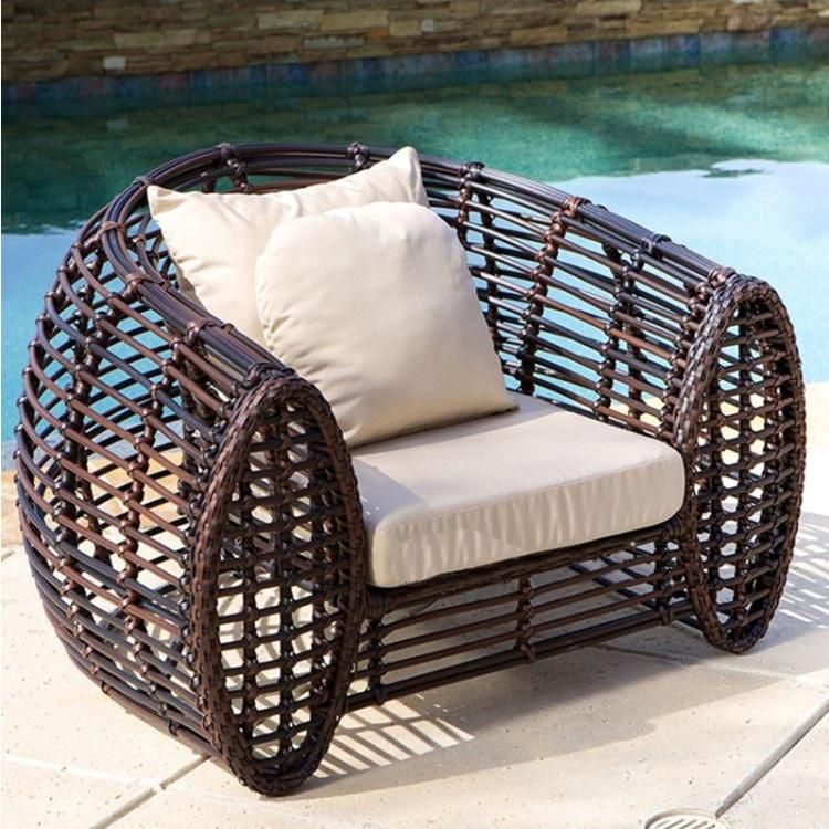 Modern New Design Outdoor Furniture Leisre Garden Patio Rattan Chaise Longue Chair